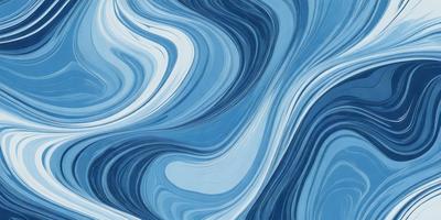 The primary subject of the image is a blue and white ocean wave. The setting is the ocean, with the wave being the main focus of the image. The visual style is a painting, which gives the image a more artistic and creative appearance. The dominant colors are blue and white, creating a serene and calming atmosphere.
