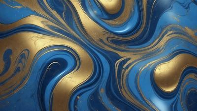 The primary subject of the image is a blue and gold swirl pattern, which is the main object, scene, or focus of the image. The setting or background features a blue and gold swirl pattern, which is the environment, backdrop, or surface visible in the image. The visual style of the image is a photo, as it captures the blue and gold swirl pattern in detail. The dominant colors in the image are blue and gold, creating a vibrant and lively atmosphere.