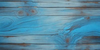 The primary subject of the image is a wooden surface with a blue background. The setting appears to be a wooden floor or table. The visual style of the image is a close-up of the wooden surface, showcasing its texture and details. The dominant colors in the image are blue and brown, creating a calm and natural atmosphere.