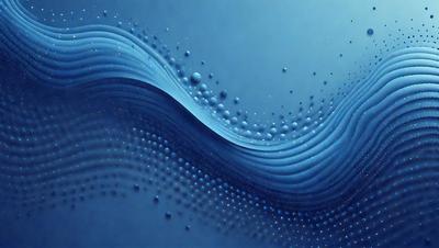 The primary subject of the image is a blue wave with a white foam. The wave is depicted in a digital art style, giving it a modern and visually appealing appearance. The setting is a blue background, which complements the blue wave and creates a cohesive and harmonious visual effect. The overall atmosphere of the image is serene and calming, as the blue wave and white foam evoke a sense of tranquility and relaxation.