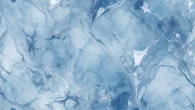 The primary subject of the image is a blue and white marbled surface, which appears to be a piece of art or a decorative item. The setting is a room with a blue and white color scheme, which complements the marbled surface. The visual style of the image is a close-up of the marbled surface, showcasing its intricate patterns and textures. The colors and mood of the image are predominantly blue and white, creating a serene and elegant atmosphere.