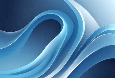 The primary subject of the image is a blue wave pattern, which is the main object, scene, or focus of the image. The setting or background is a blue sky, and the visual style is a digital art or illustration. The dominant colors are blue and white, creating a calm and serene atmosphere.