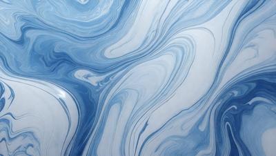 The primary subject of the image is a blue and white swirling pattern, which appears to be a painting or a digital artwork. The setting is a white background, which provides a clean and minimalist appearance. The visual style is a combination of painting and digital art, creating a unique and artistic representation of the swirling pattern. The colors and mood of the image are predominantly blue and white, giving it a calm and serene atmosphere.