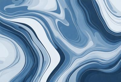 The primary subject of the image is a blue and white patterned surface, which appears to be a painting or a digital artwork. The setting is a blue and white ocean, creating a serene and calming atmosphere. The visual style is a combination of painting and digital art, giving the image a unique and artistic appearance. The dominant colors are blue and white, which contribute to the overall mood of the image, evoking a sense of tranquility and beauty.
