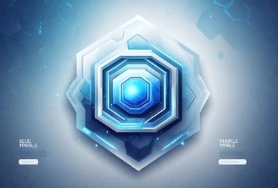 Primary subject: A blue and white geometric design.
Setting/background: A blue and white background.
Visual style: Digital art.
Colors and mood: Blue and white, with a modern and clean appearance.