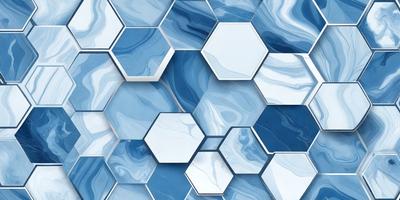 The primary subject of the image is a blue and white patterned tile. The setting is a blue and white tile backdrop. The visual style is a digital art or illustration. The dominant colors are blue and white, creating a calm and soothing atmosphere.