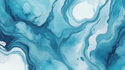 The primary subject of the image is a blue and white painting of a water-like surface. The setting is a white background, which contrasts with the blue and white colors of the painting. The visual style appears to be a digital art or illustration, as it is a detailed and intricate representation of the water. The dominant colors are blue and white, creating a serene and calming atmosphere.