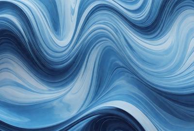 The primary subject of the image is a blue and white ocean wave. The setting is the ocean, with the wave being the main focus of the image. The visual style is a photo of the ocean wave, capturing the beauty and movement of the water. The dominant colors are blue and white, creating a serene and calming atmosphere.