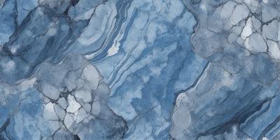 The primary subject of the image is a blue and white marble tile. The setting is a blue and white marble tile floor. The visual style is a close-up of the marble tile. The colors and mood are predominantly blue and white, giving the image a clean and elegant appearance.