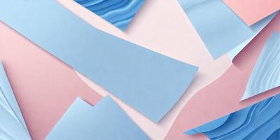 The primary subject of the image is a blue piece of paper. The setting is a pink and blue background, which adds a vibrant and colorful atmosphere to the scene. The visual style is a close-up of the blue paper, showcasing its texture and details. The colors and mood of the image are predominantly pink and blue, creating a warm and inviting ambiance.
