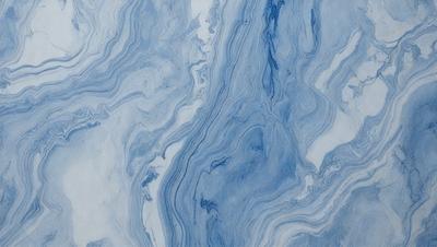 The primary subject of the image is a blue and white marbled tile. The setting is a bathroom, as indicated by the presence of the marbled tile. The visual style is a digital art, as the image is a close-up of the tile. The dominant colors are blue and white, creating a calm and soothing atmosphere.