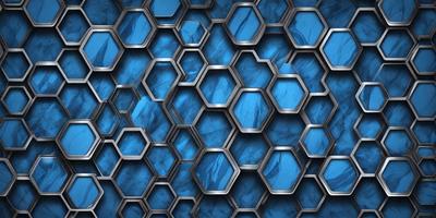 The primary subject of the image is a blue and silver patterned wallpaper. The setting is a blue and silver wallpapered room. The visual style is a digital art or illustration. The dominant colors are blue and silver, creating a modern and sleek atmosphere.