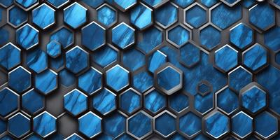 The primary subject of the image is a blue and black marble pattern. The setting is a blue and black marble wall, which serves as the background. The visual style is a close-up of the marble pattern, showcasing the intricate details of the design. The colors and mood of the image are predominantly blue and black, creating a sense of depth and sophistication.