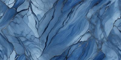 The primary subject of the image is a blue marble tile with a pattern of swirls and waves. The setting is a blue background, which complements the blue marble tile. The visual style is a close-up of the tile, showcasing its intricate design. The colors and mood of the image are predominantly blue, creating a serene and calming atmosphere.