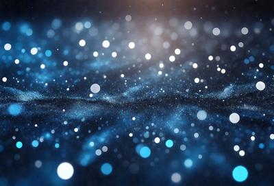 The primary subject of the image is a blue background with a pattern of white stars. The setting appears to be a night sky, with the stars creating a sense of depth and dimension. The visual style of the image is a combination of digital art and illustration, as the stars are depicted in a way that resembles a painting or drawing. The colors in the image are predominantly blue and white, creating a calm and serene atmosphere.