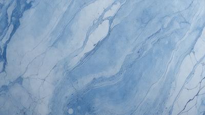 The primary subject of the image is a blue marble tile with a pattern of swirls and curves. The setting is a bathroom, as indicated by the presence of the blue marble tile. The visual style is a close-up of the tile, showcasing its intricate design. The colors and mood of the image are predominantly blue, creating a calm and soothing atmosphere.