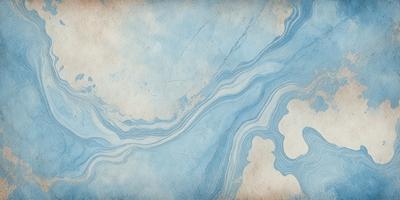 The primary subject of the image is a blue and white marble-like surface, which appears to be a painting or drawing. The setting is a blue and white marble-like surface, which appears to be a painting or drawing. The visual style is a painting or drawing, and the colors and mood are predominantly blue and white, giving the image a calm and serene atmosphere.