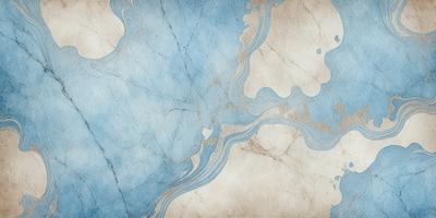 The primary subject of the image is a blue and white marbled surface, which appears to be a painting or drawing. The setting is a white and blue marbled background, creating a visually appealing contrast. The visual style is artistic, with the artist using a combination of colors and patterns to create a unique and captivating piece. The overall atmosphere is serene and calming, with the blue and white colors evoking a sense of tranquility and beauty.