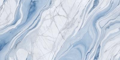 The primary subject of the image is a marble countertop with a blue and white marble pattern. The setting is a kitchen or bathroom, as the countertop is a part of the design. The visual style is a close-up of the marble countertop, showcasing its intricate pattern. The colors and mood of the image are predominantly blue and white, giving it a clean and elegant appearance.
