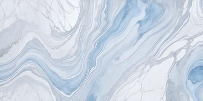 The primary subject of the image is a marble-like pattern, which is the main object, scene, or focus of the image. The setting or background features a white marble-like surface, which adds to the visual style of the image. The colors and mood of the image are predominantly blue, creating a calm and serene atmosphere.