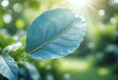The primary subject of the image is a leaf, which is the main object, scene, or focus of the image. The leaf is green and appears to be a leaf from a tree. The setting/background of the image is a grassy area, which provides a natural and serene environment for the leaf. The visual style of the image is a photo, capturing the leaf in its natural habitat. The colors and mood of the image are predominantly green, creating a sense of tranquility and connection to nature.