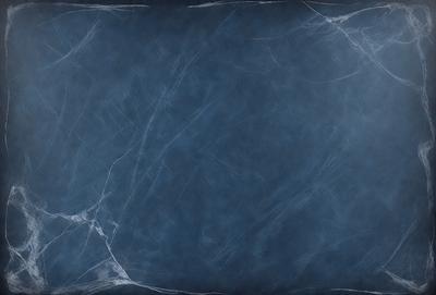 The primary subject of the image is a blue background with a texture that resembles a blue-gray fabric. The setting is a dark room, and the visual style appears to be a digital art or illustration. The colors and mood of the image are predominantly dark and moody, with the blue-gray fabric creating a sense of depth and intrigue.