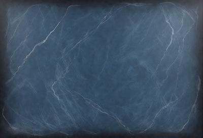 The primary subject of the image is a blue marble wall. The setting is a dark room, and the visual style is a close-up of the marble wall. The colors and mood of the image are predominantly dark and moody, with the blue marble wall being the main focal point.