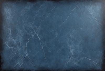 The primary subject of the image is a blue marble wall with a textured surface. The setting is a room with a blue background, and the visual style is a close-up of the marble wall. The colors and mood of the image are predominantly blue, creating a calm and serene atmosphere.