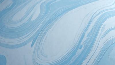 The primary subject of the image is a blue and white swirl pattern, which is the main object, scene, or focus of the image. The setting or background is a white wall, and the visual style appears to be a digital art or illustration. The dominant colors in the image are blue and white, creating a calm and soothing atmosphere.