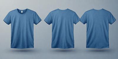 The primary subject of the image is a blue shirt. The setting is a white background, and the visual style is digital art. The dominant colors are blue and white, creating a calm and soothing atmosphere.