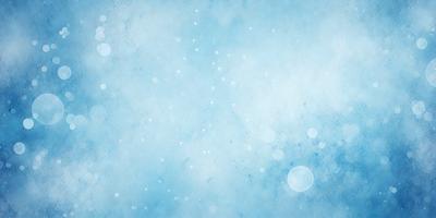 The primary subject of the image is a blue background with white snowflakes scattered throughout. The setting appears to be a winter scene, possibly a painting or digital artwork. The visual style gives the impression of a snowy atmosphere, with the white snowflakes creating a sense of depth and texture. The dominant colors are blue and white, creating a calm and serene mood.