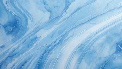 The primary subject of the image is a blue and white marbled surface, which appears to be a painting or a digital artwork. The setting is a blue and white marbled surface, which is the main focus of the image. The visual style is a painting or a digital artwork, as it is not a photo. The colors and mood of the image are predominantly blue and white, creating a calm and serene atmosphere.