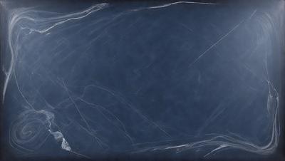The primary subject of the image is a blue background with a white line. The setting is a dark room, and the visual style appears to be a digital art or illustration. The dominant colors are blue and white, creating a calm and serene atmosphere.