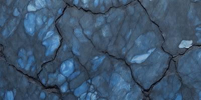 The primary subject of the image is a blue and white patterned surface, which appears to be a piece of art or a textured wall. The setting is a dark blue background, which contrasts with the lighter blue and white pattern. The visual style is a close-up of the pattern, showcasing its intricate details. The colors and mood of the image are predominantly dark and moody, with the blue and white pattern providing a sense of depth and contrast.