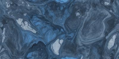 The primary subject of the image is a close-up of a blue marble surface. The setting is a dark room, and the visual style appears to be a photo. The dominant colors are blue and gray, creating a calm and serene atmosphere.