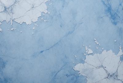 The primary subject of the image is a blue and white marble wall with a pattern of white and blue spots. The setting is a room with a blue and white marble wall, which serves as the background. The visual style is a combination of a photo and digital art, creating a unique and artistic representation of the marble wall. The colors and mood of the image are predominantly blue and white, giving it a clean and elegant appearance.