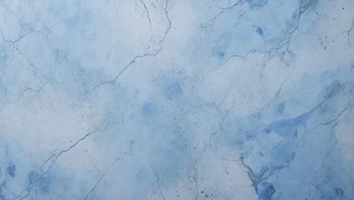 The primary subject of the image is a blue marble wall with a cracked and chipped appearance. The setting is a room with a blue marble wall, and the visual style is a photo. The dominant colors are blue and white, creating a calm and serene atmosphere.
