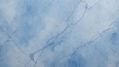 The primary subject of the image is a blue marble wall with a white and blue pattern. The setting is a room with a blue and white marble wall, which serves as the background. The visual style is a combination of digital art and illustration, creating a unique and artistic appearance. The dominant colors are blue and white, giving the wall a clean and sophisticated look.