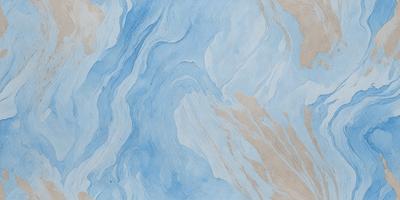 The primary subject of the image is a blue and white swirling pattern, which appears to be a painting or a digital artwork. The setting is a wall, and the visual style is a combination of painting and digital art. The dominant colors are blue and white, creating a calming and soothing atmosphere.