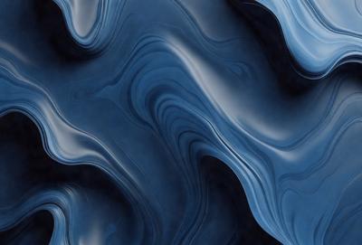 The primary subject of the image is a blue and white swirling pattern, which appears to be a digital art or illustration. The setting is a dark background, which contrasts with the swirling pattern. The visual style is modern and artistic, with the swirling pattern being the main focus of the image. The colors and mood are predominantly blue and white, creating a sense of depth and movement in the artwork.