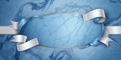 The primary subject of the image is a blue marble table with a gold chain hanging from it. The setting is a blue marble table, and the visual style is a photo. The colors and mood of the image are predominantly blue, with a touch of gold from the chain.