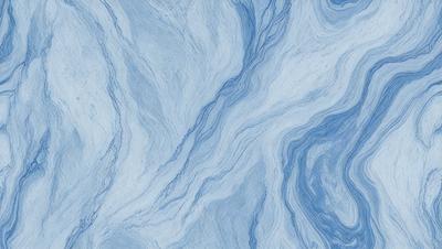 The primary subject of the image is a blue and white marbled tile. The setting is a bathroom, as indicated by the presence of the marbled tile. The visual style is a close-up of the tile, showcasing its intricate design. The dominant colors are blue and white, creating a calm and soothing atmosphere.