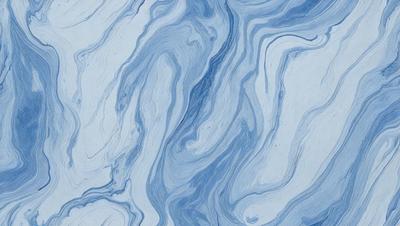 The primary subject of the image is a blue and white marbled tile. The setting is a bathroom, as indicated by the presence of the marbled tile. The visual style is a close-up of the tile, showcasing its intricate design. The dominant colors are blue and white, creating a calm and soothing atmosphere.