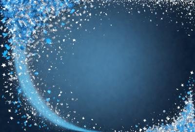The primary subject of the image is a blue background with a star pattern. The setting is a dark background, and the visual style appears to be a digital art or illustration. The dominant colors are blue and white, creating a calm and serene atmosphere.