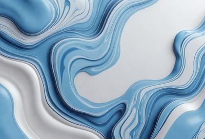 The primary subject of the image is a blue and white swirling pattern, which appears to be a digital art or illustration. The setting is a white surface, possibly a wall or table, with the swirling pattern as the main focus. The visual style suggests that the image is a creative and artistic representation of the swirling pattern. The colors and mood of the image are predominantly blue and white, creating a sense of calmness and elegance.