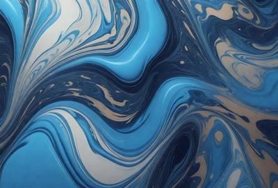 The primary subject of the image is a blue and white swirl pattern, which appears to be a digital art or illustration. The setting is a blue and white surface, possibly a wall or a piece of artwork. The visual style suggests that the image is a creative and artistic representation of the swirl pattern. The dominant colors are blue and white, creating a sense of calmness and tranquility.