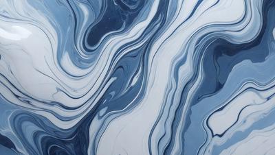 The primary subject of the image is a blue and white swirling pattern, which appears to be a painting or a digital artwork. The setting is a white surface, possibly a wall or a canvas, where the swirling pattern is displayed. The visual style suggests that the image is a creative and artistic representation of the swirling pattern. The dominant colors in the image are blue and white, creating a sense of depth and movement in the artwork.
