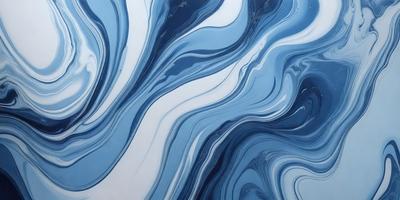 The primary subject of the image is a blue and white swirling pattern, which appears to be a painting or a digital artwork. The setting is a white background, which provides a clean and minimalist appearance. The visual style is a combination of artistic expression and digital manipulation, creating a unique and captivating image. The dominant colors are blue and white, which evoke a sense of calmness and tranquility.