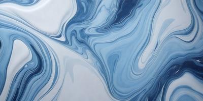The primary subject of the image is a painting of a blue and white ocean wave. The setting is a white background, and the visual style appears to be a digital art or illustration. The dominant colors in the painting are blue and white, creating a serene and calming atmosphere.