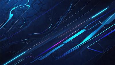 The primary subject of the image is a blue and purple background with a pattern of blue and purple lines. The setting is a dark, blue-toned environment, which creates a moody atmosphere. The visual style is a digital art or illustration, as the lines and patterns are created using digital tools. The colors and mood of the image are predominantly blue and purple, with a sense of depth and intricacy in the pattern.
